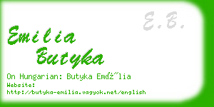 emilia butyka business card